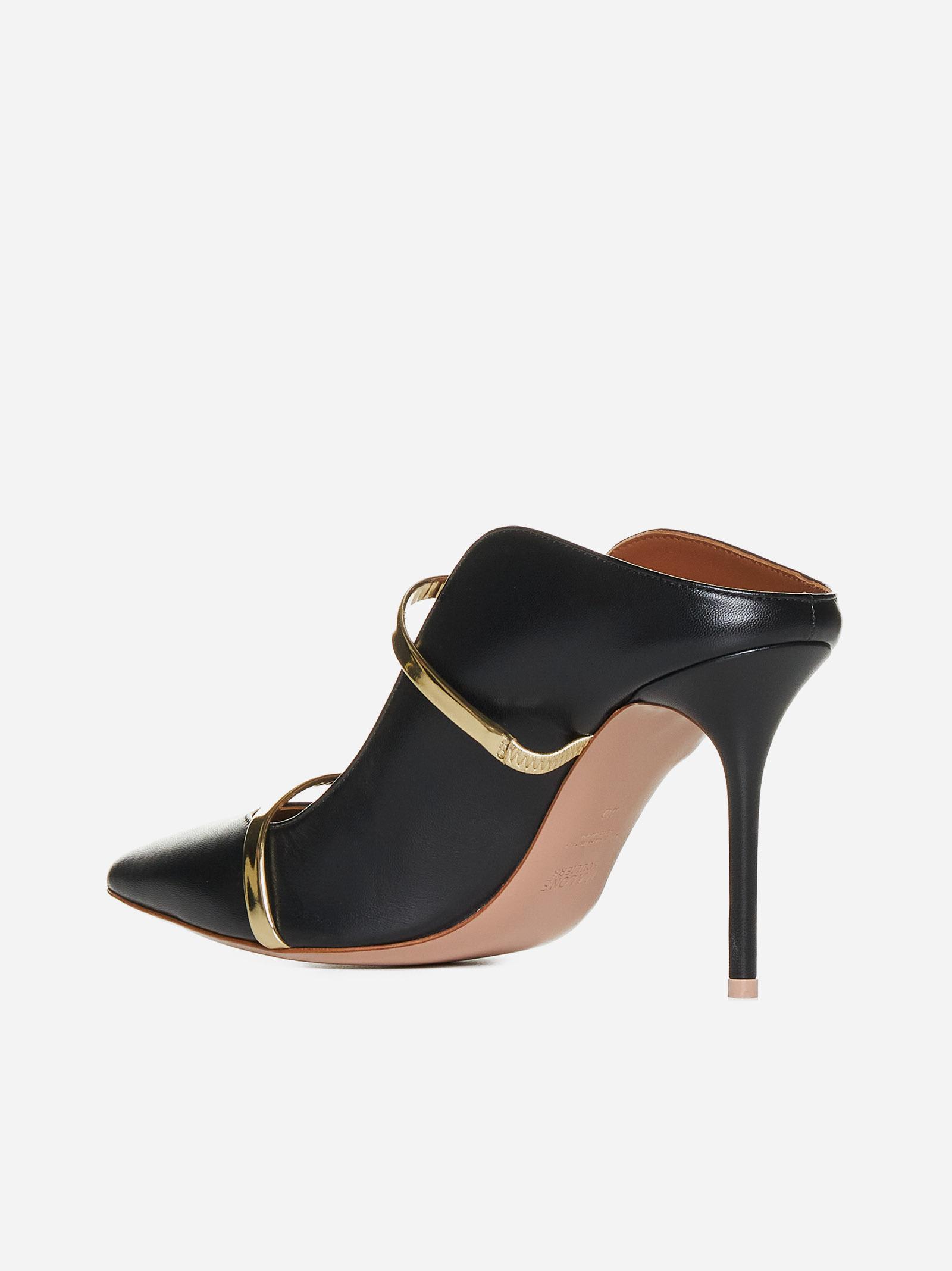 Shop Malone Souliers Maureen Nappa Leather Mules In Black