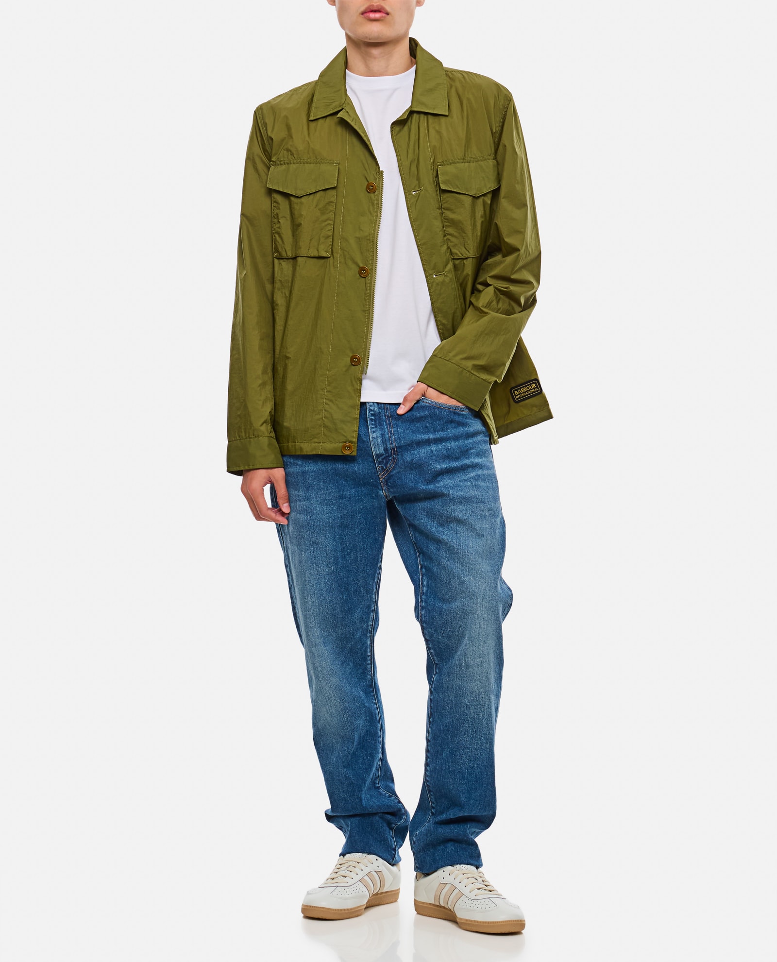 Shop Barbour Neale Overshirt In Green