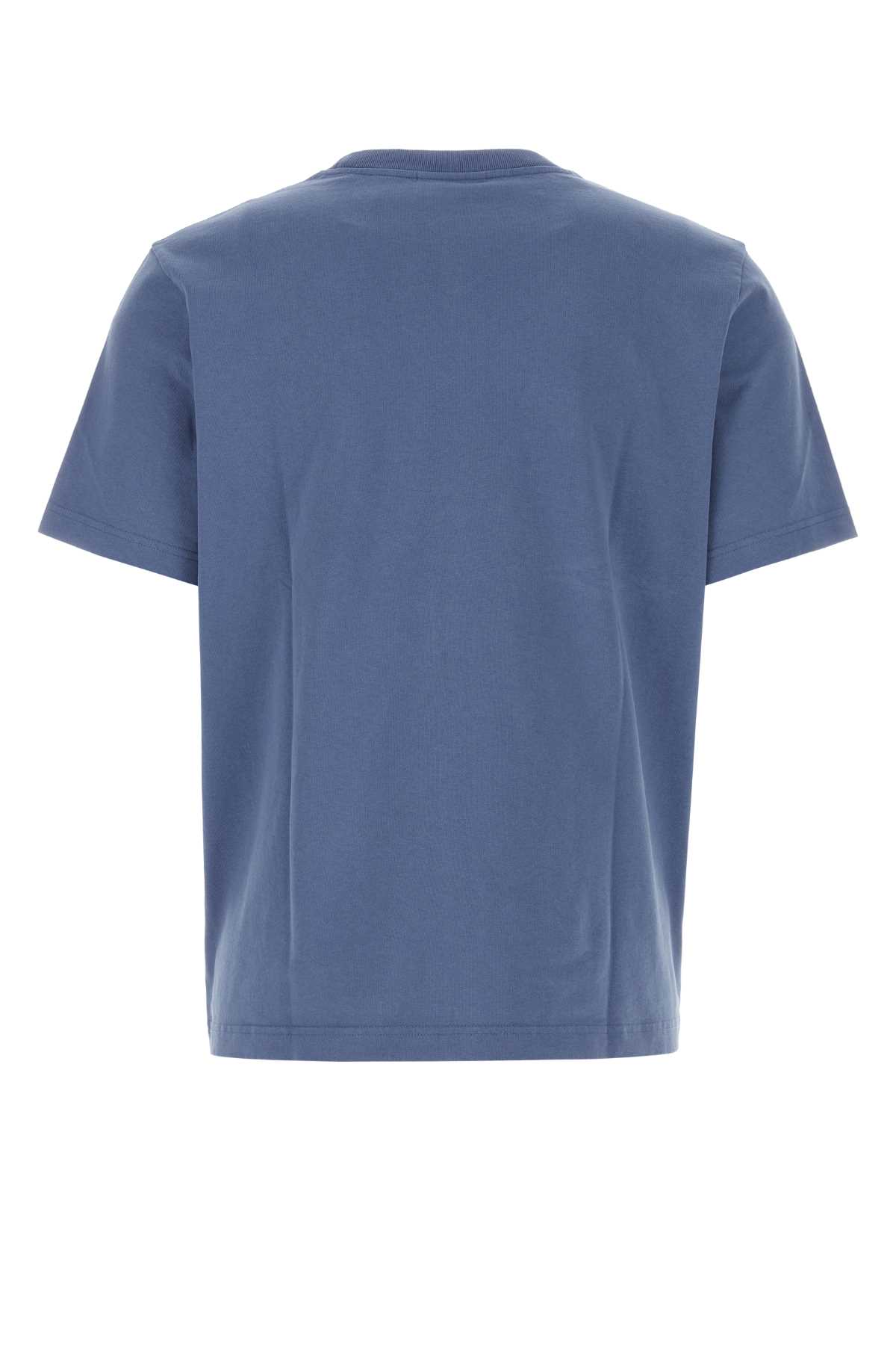 Shop Maison Kitsuné Air Force Blue Cotton T-shirt In Stormblue