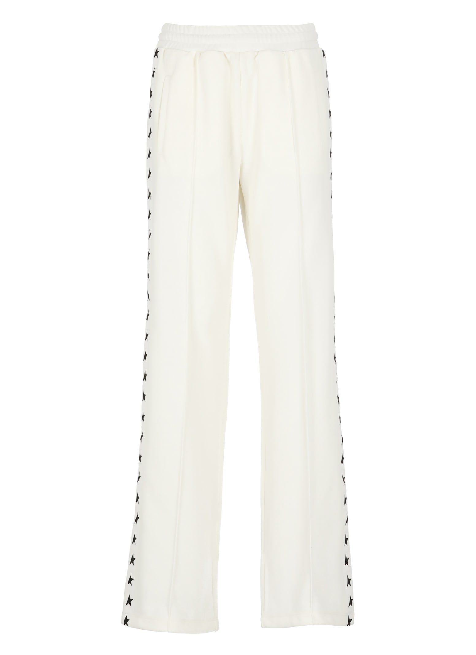 Golden Goose Straight Trousers With Drawstring And Pockets In White