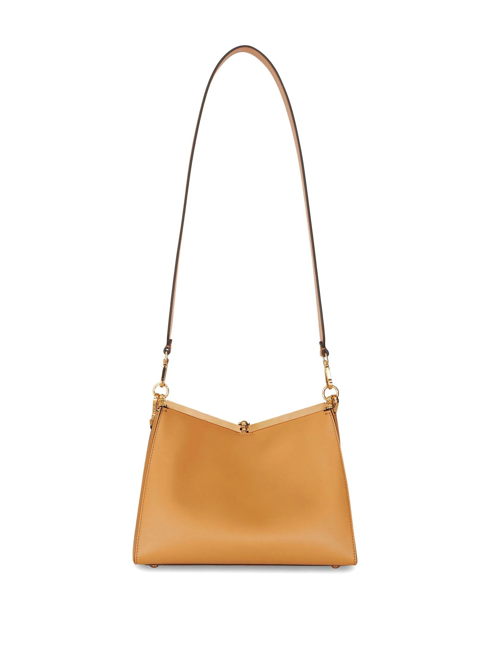 Shop Etro Light Brown Medium Vela Shoulder Bag