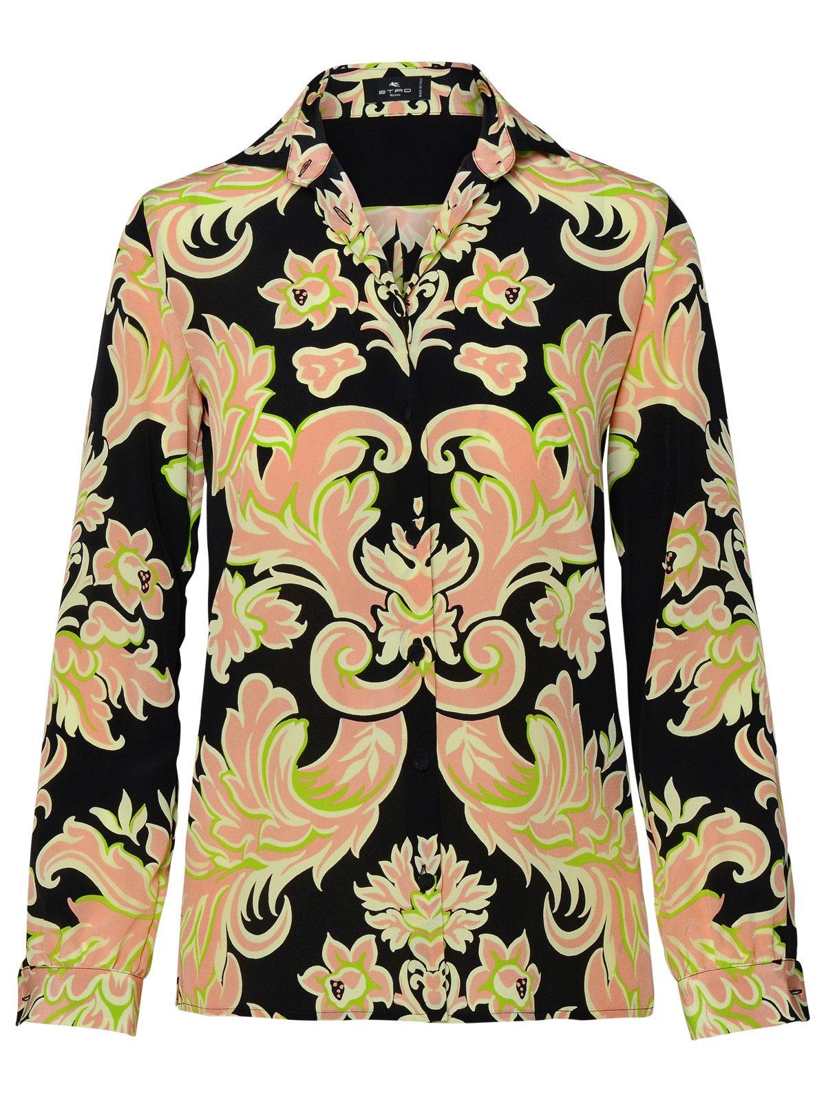 Shop Etro Paisley-print Straight Hem Shirt In Fantasia