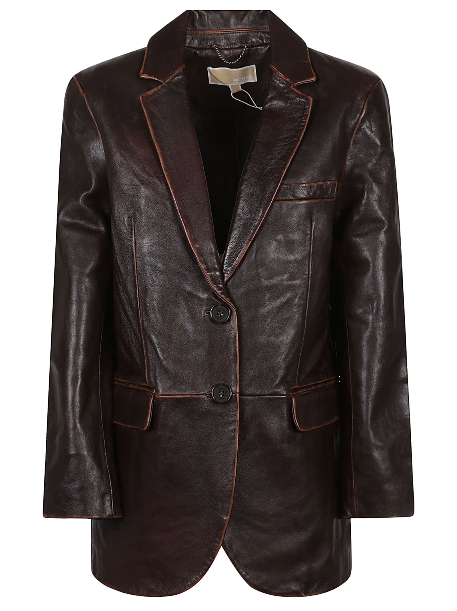 Burnish Leather Blazer