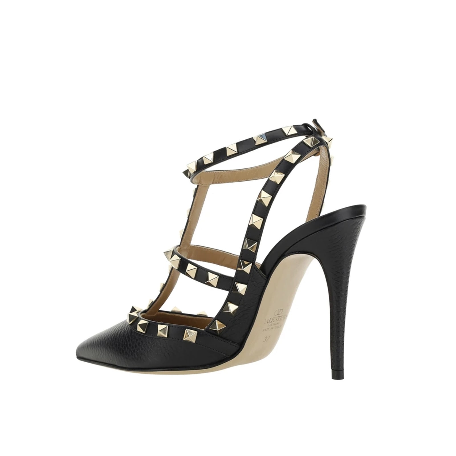 Shop Valentino Garavani Rockstud 100 Leather Pumps In Black