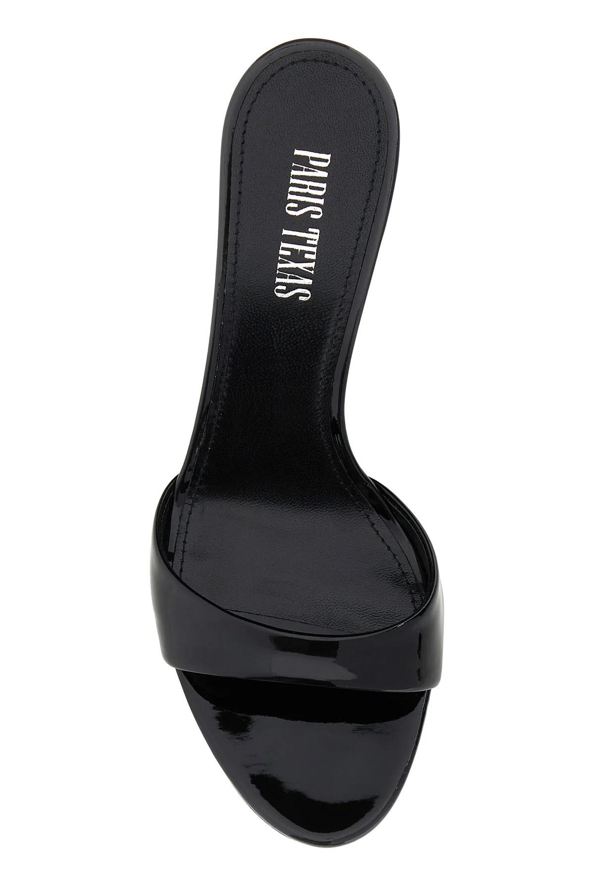 Shop Paris Texas Black Leather Lidia Mules