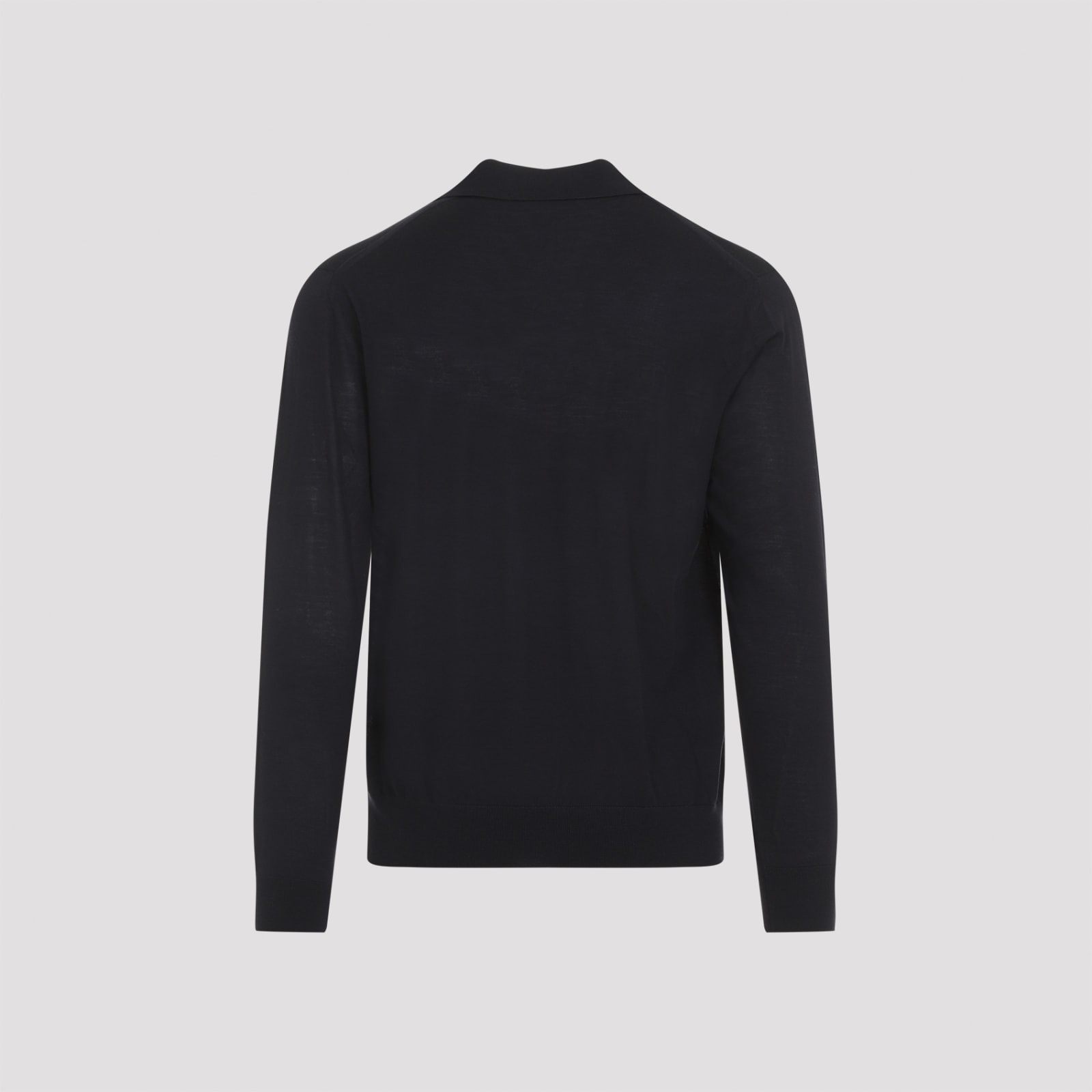 Shop Prada Wool Polo In Blue