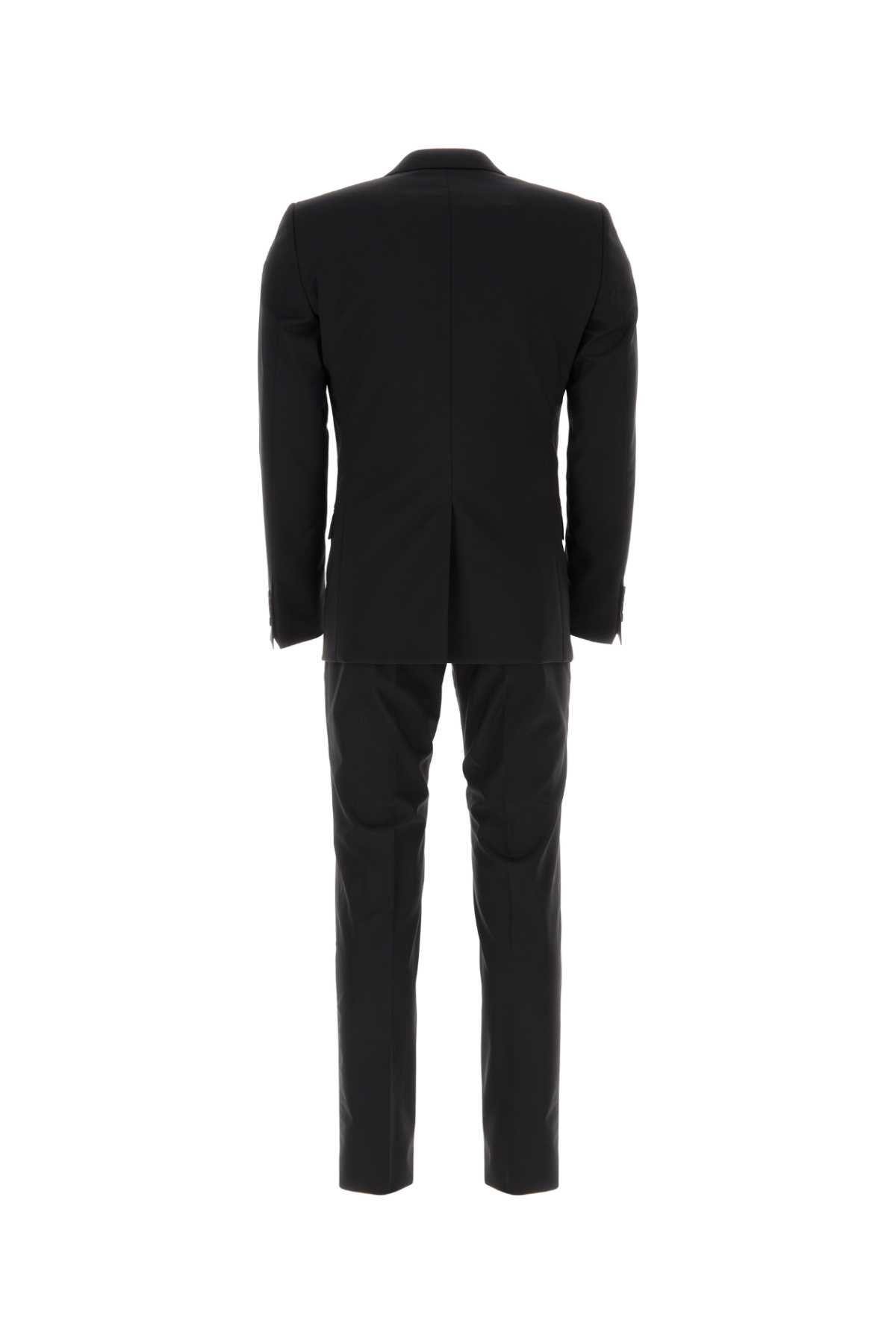 Shop Dolce & Gabbana Black Light Wool Martini Suit In N0000