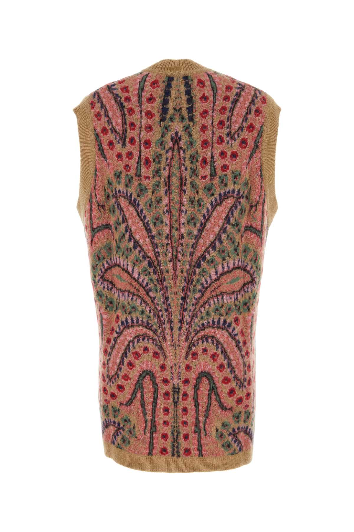 Shop Etro Embroidered Mohair Blend Oversize Vest In 0800