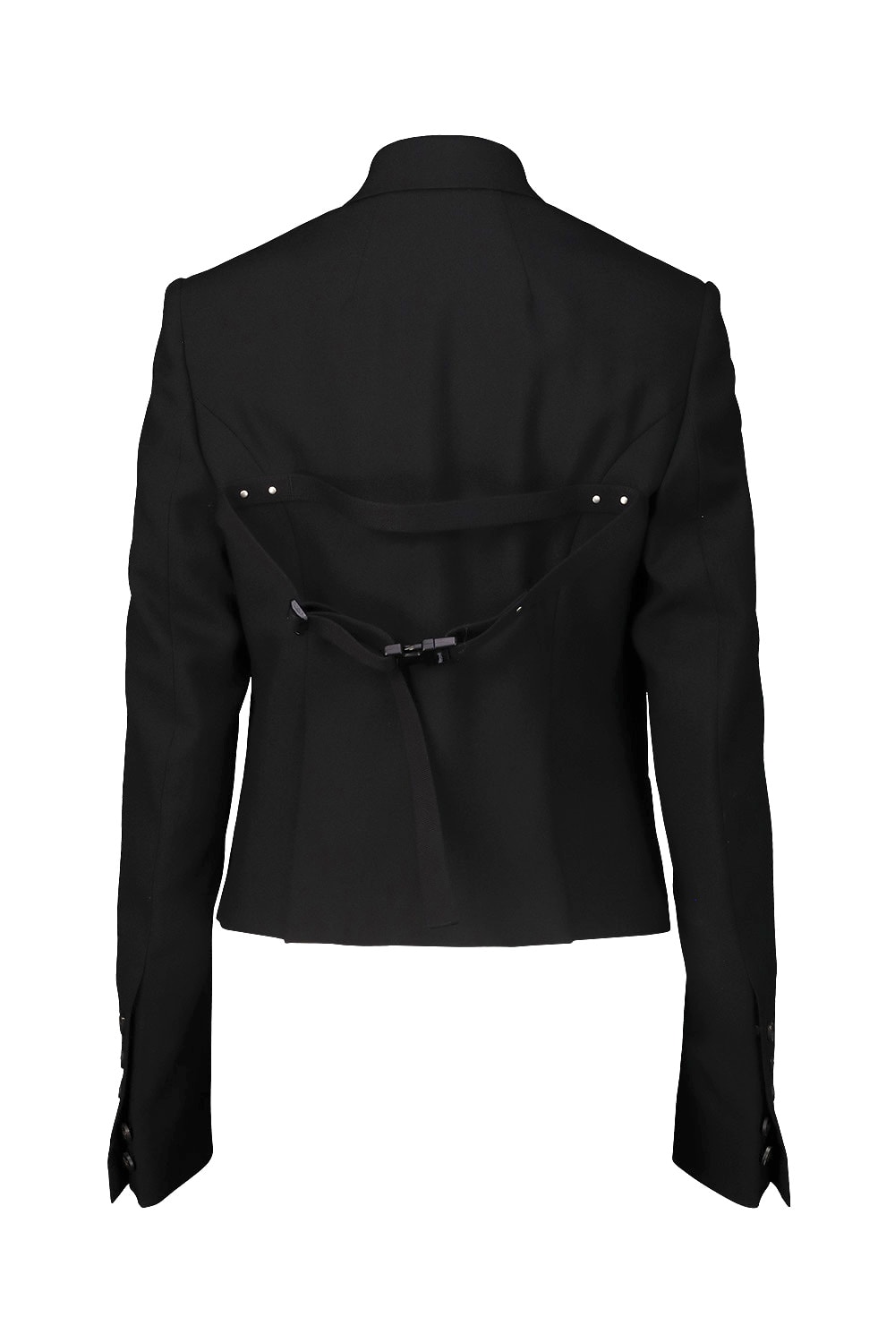 Rick Owens Womens Black Alice Peak-lapel Wool Jacket In Black