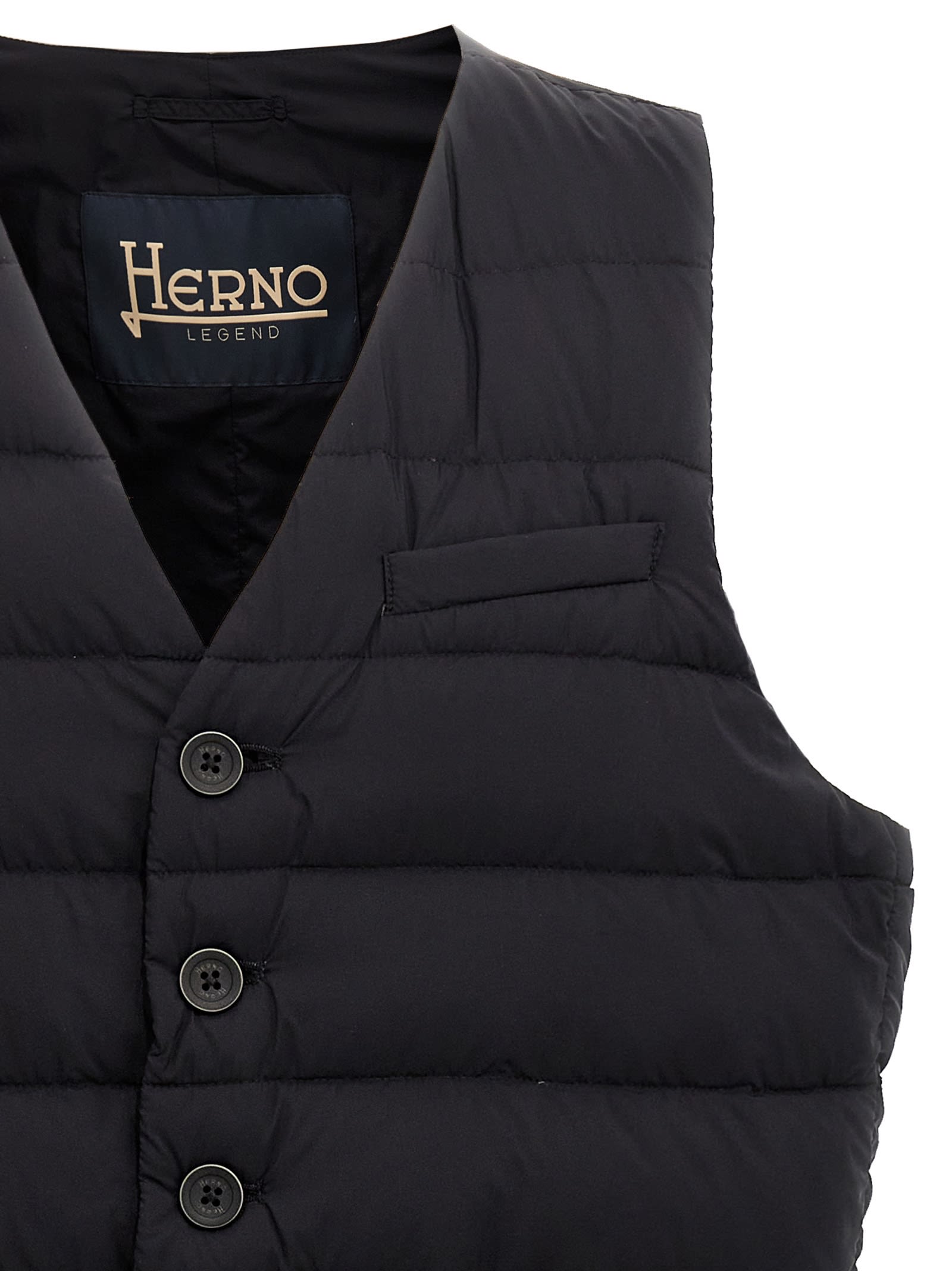 Shop Herno Il Panciotto Vest In Black