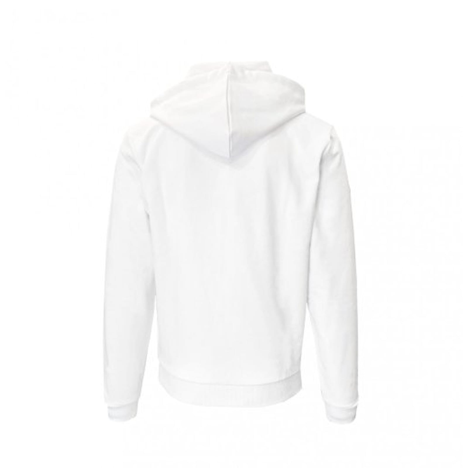 Shop Moschino Swim Hooded Printed Sweatshirt In White