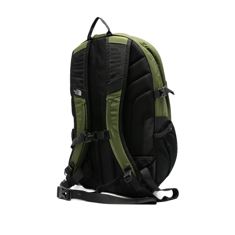 The North Face Backpack With Front Zip Pocket And Bungee Cord System In Green