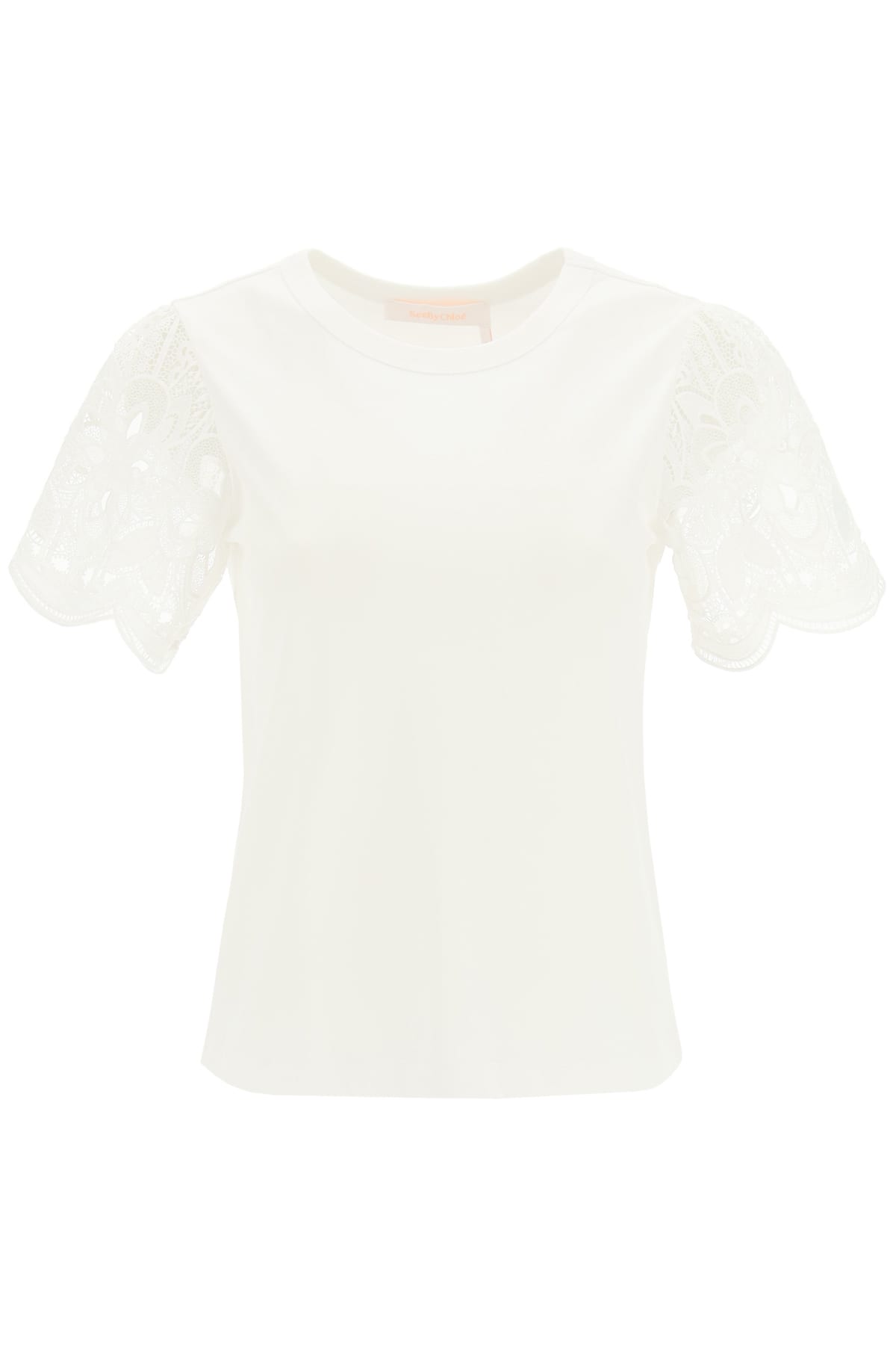 See by Chloé T-shirt With Lace Sleeves