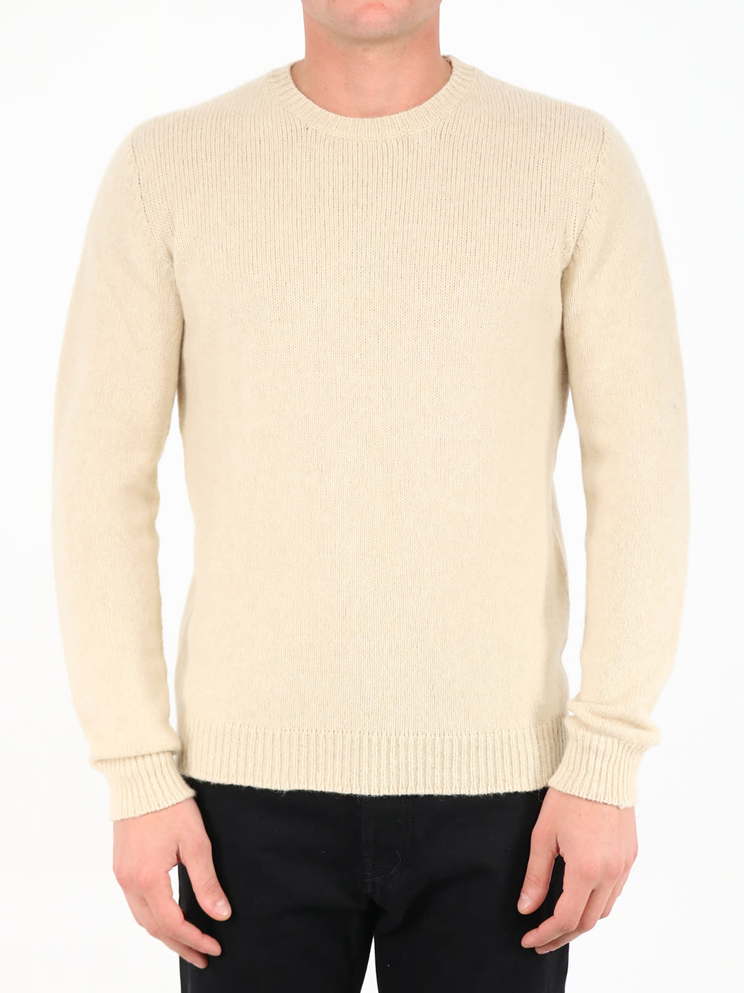 Roberto Collina Cream Crewneck Sweater