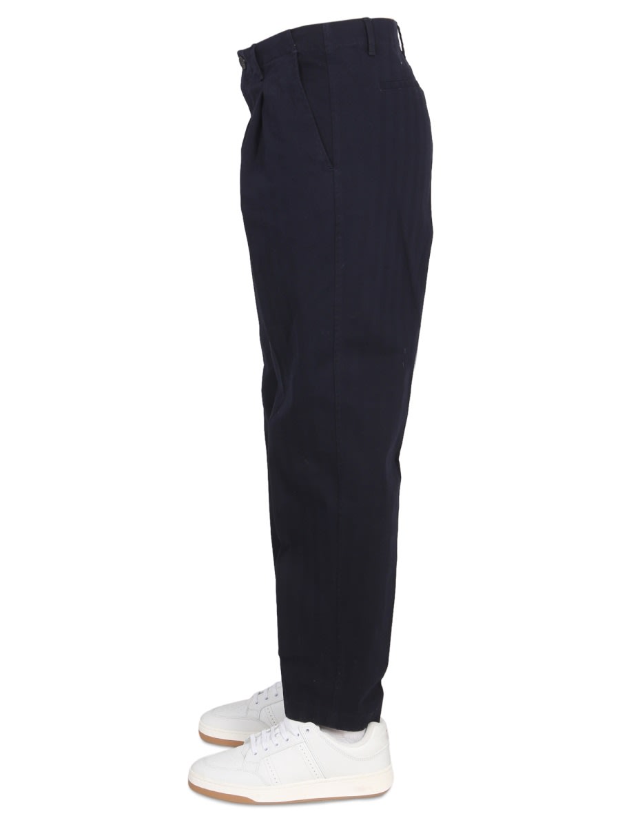 Shop Ps By Paul Smith Twill Pants In Blue