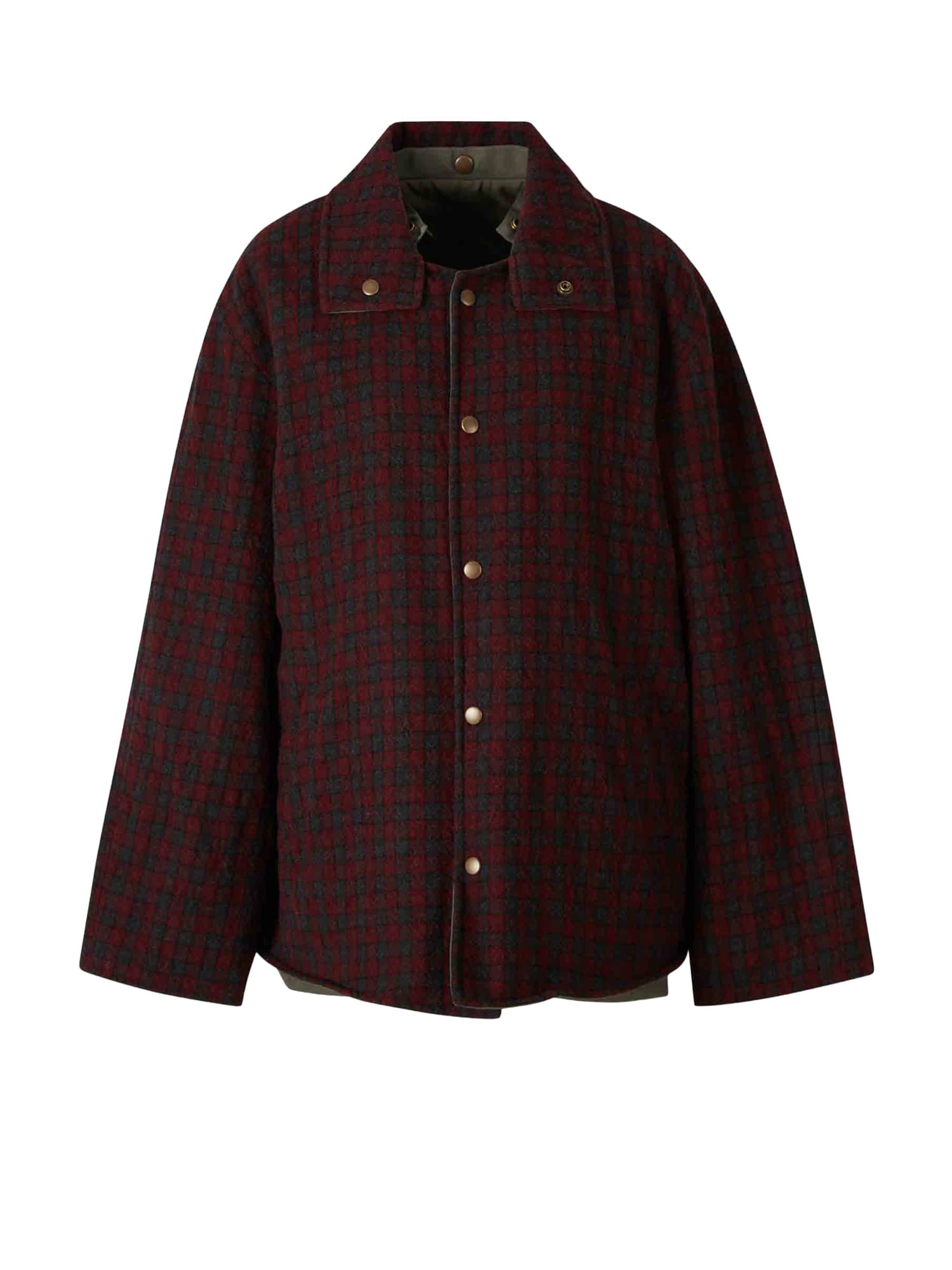 Maison Margiela Reversible Nylon Jacket In Burgundy