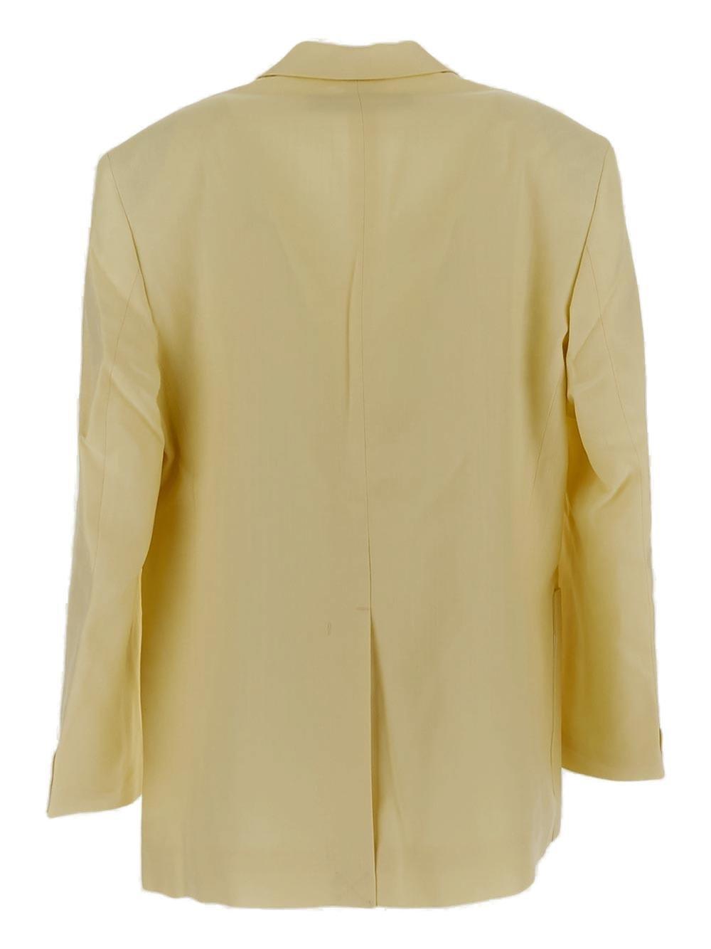 Shop Jacquemus Dhomme Jacket In Pale Yellow
