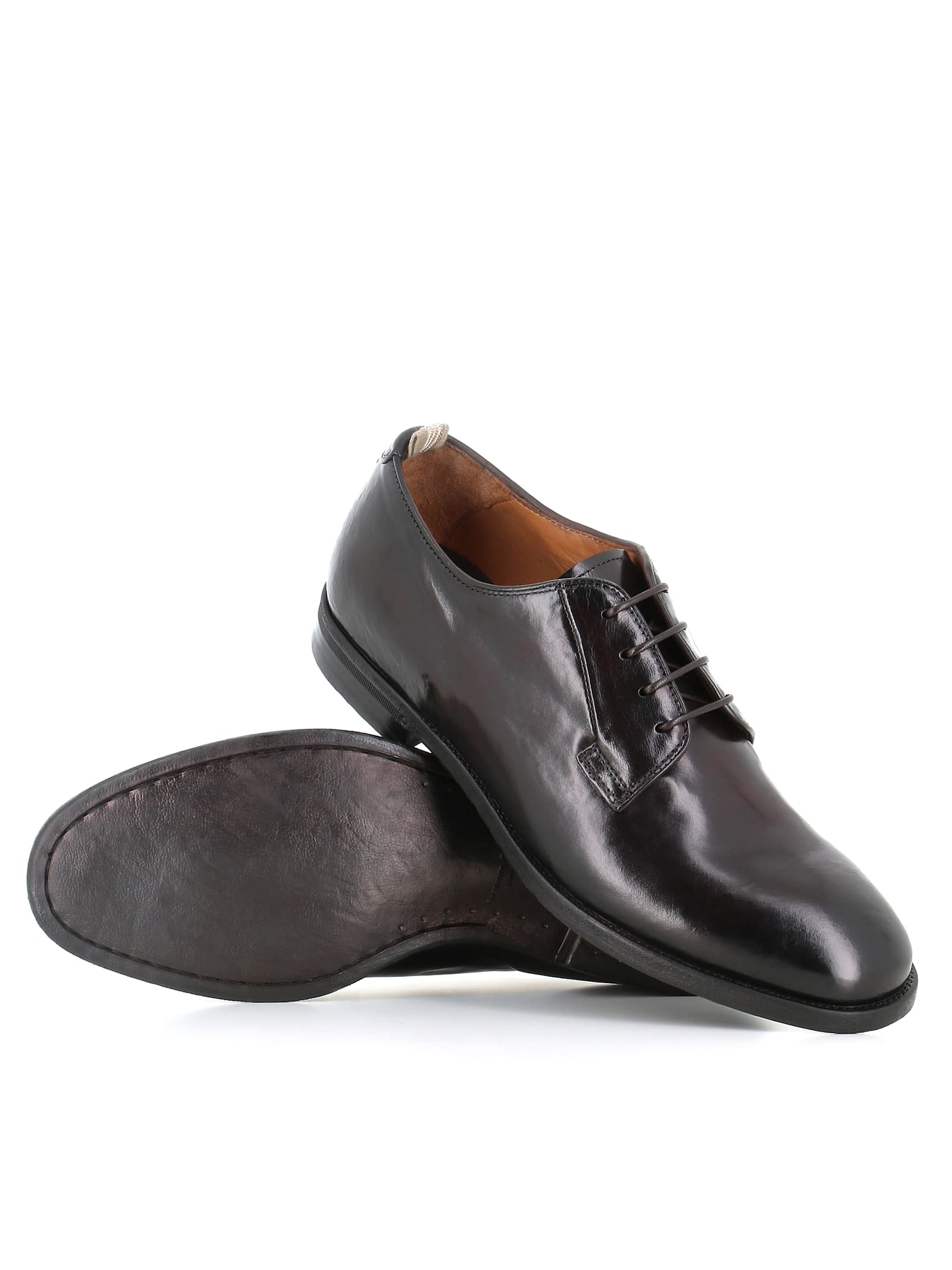 Officine Creative Lace-up Leather Derby Shoes In Ebony