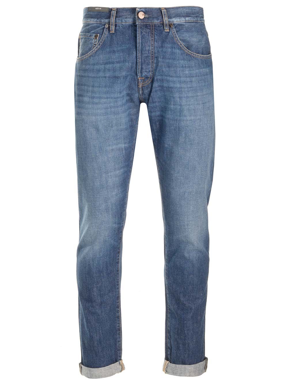 Shop Pt Torino Blue Stretch Denim Jeans