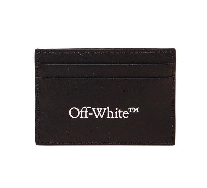 Shop Off-white Bookish Logo Printed Cardholder In Black White