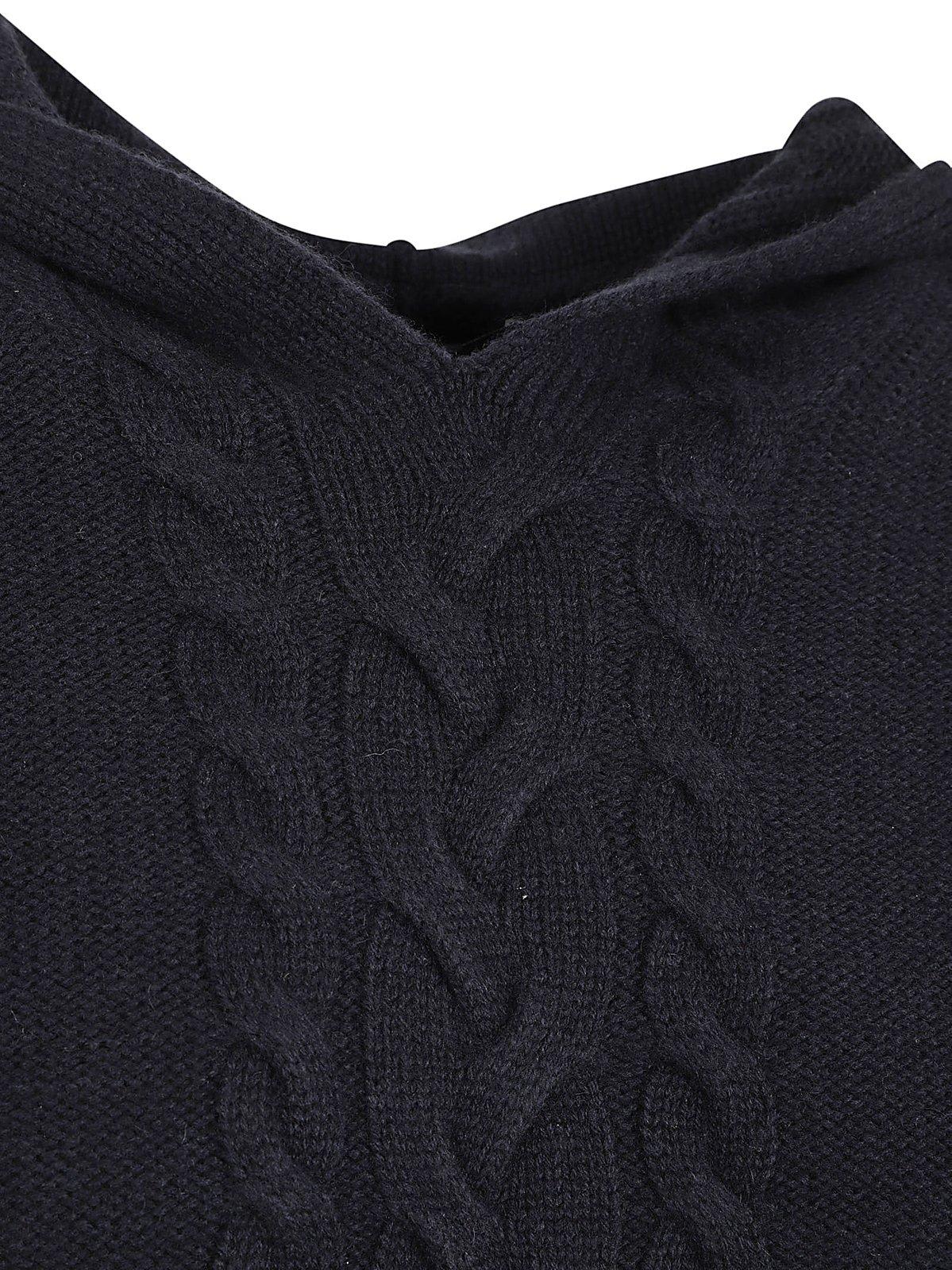 'S MAX MARA LONG-SLEEVED KNITTED HOODIE 