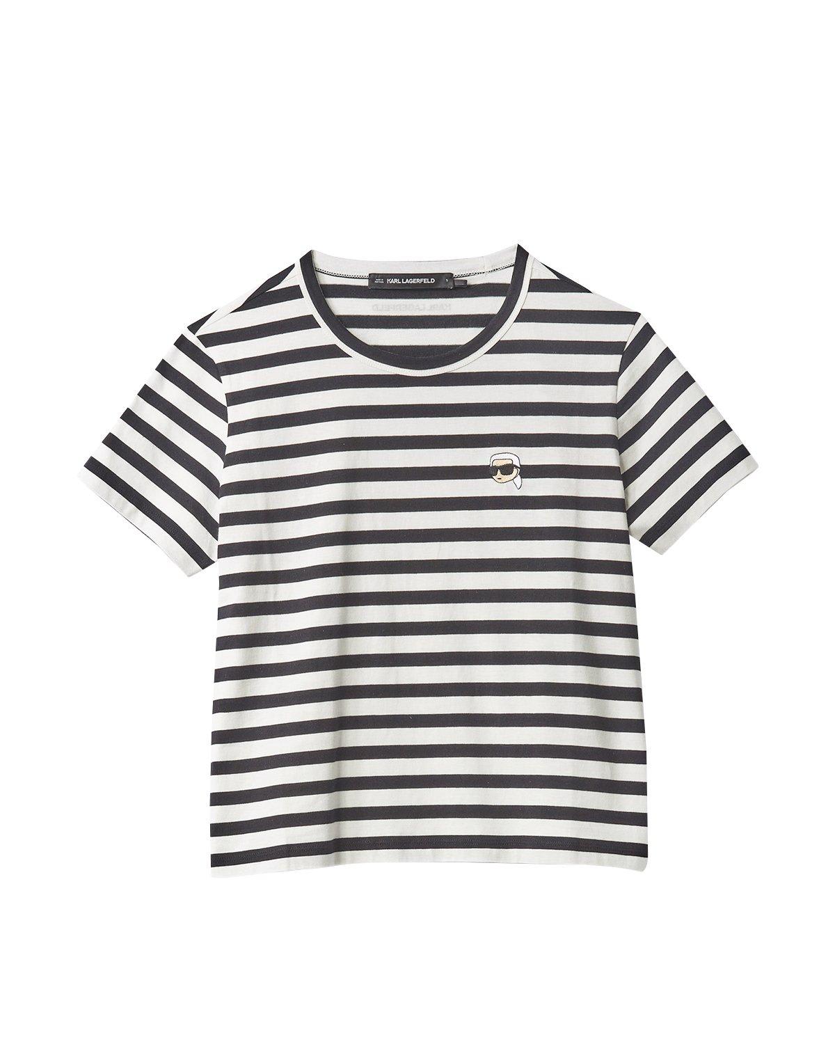 Karl Lagerfeld Ikon Stripe Boxy T-shirt