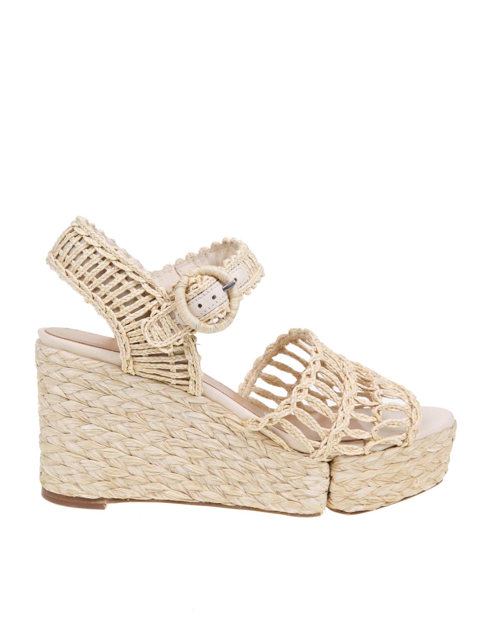 PALOMA BARCELÓ PALOMA BARCELO NATASHA ROPE SANDAL IN NATURAL COLOR,11298608