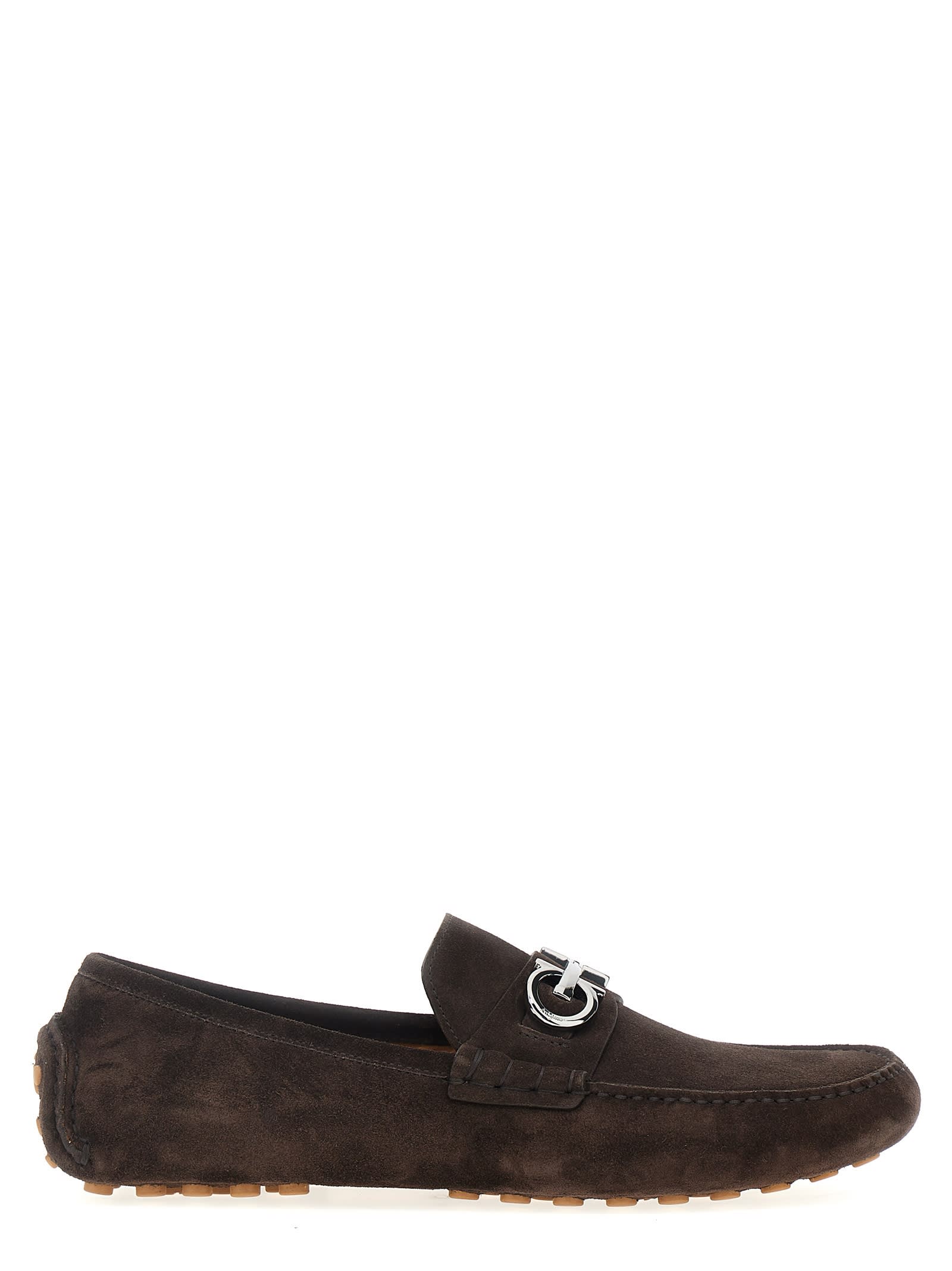 Shop Ferragamo Grazioso Loafers In Brown