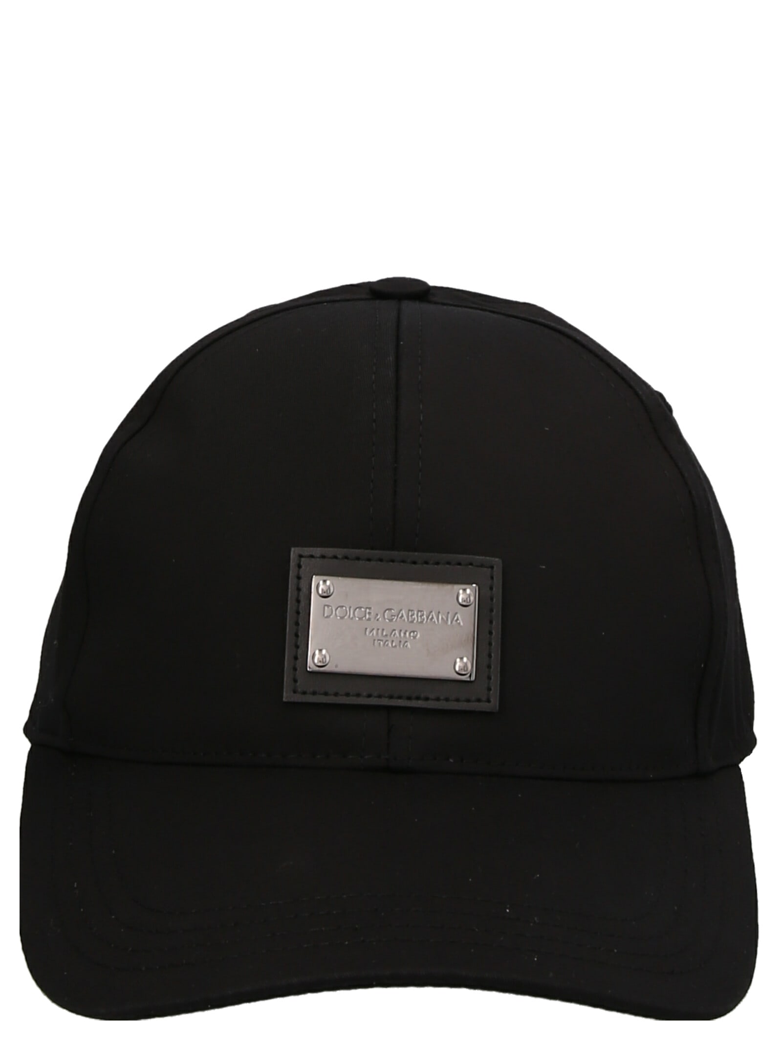 Shop Dolce & Gabbana Logo Plaque Cap In Black