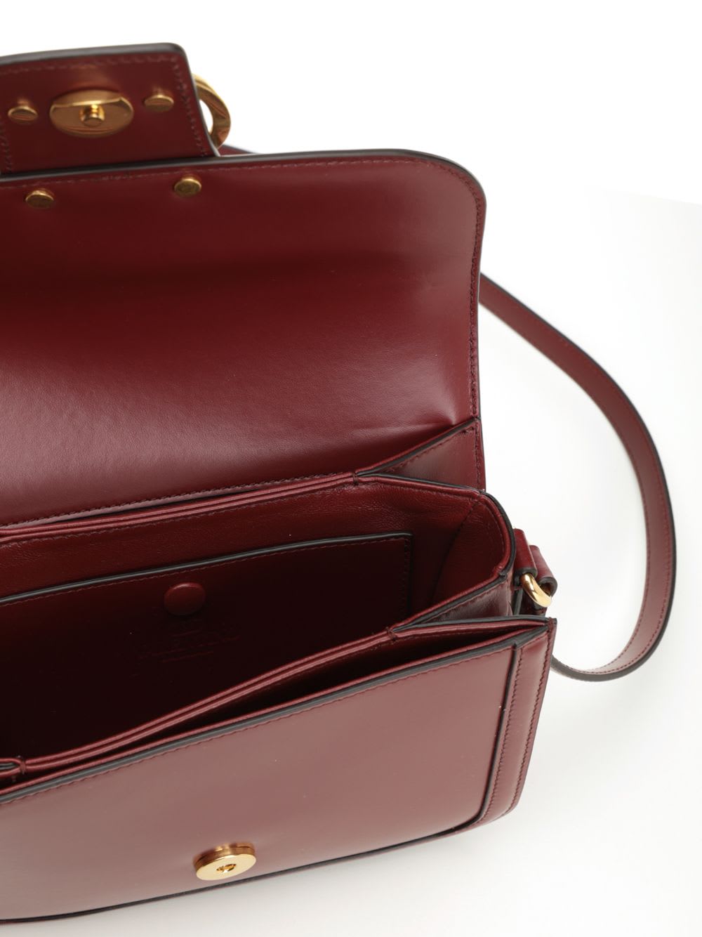 Valentino Womens Brick Ruby 9to5 Small Leather Shoulder Bag In Red