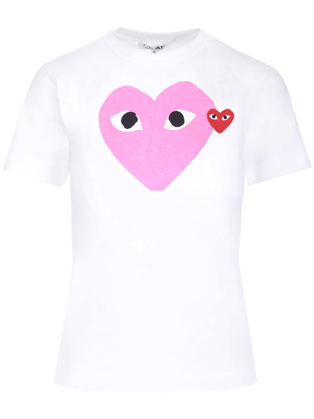 Comme des Garçons Play Pink Heart T-shirt