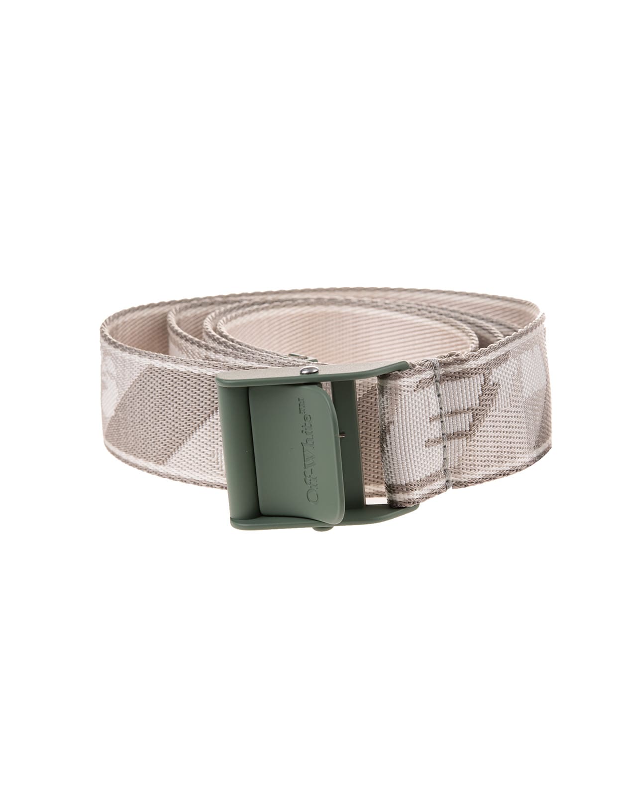 Off-White Woman Sand Industrial Belt With White Logo