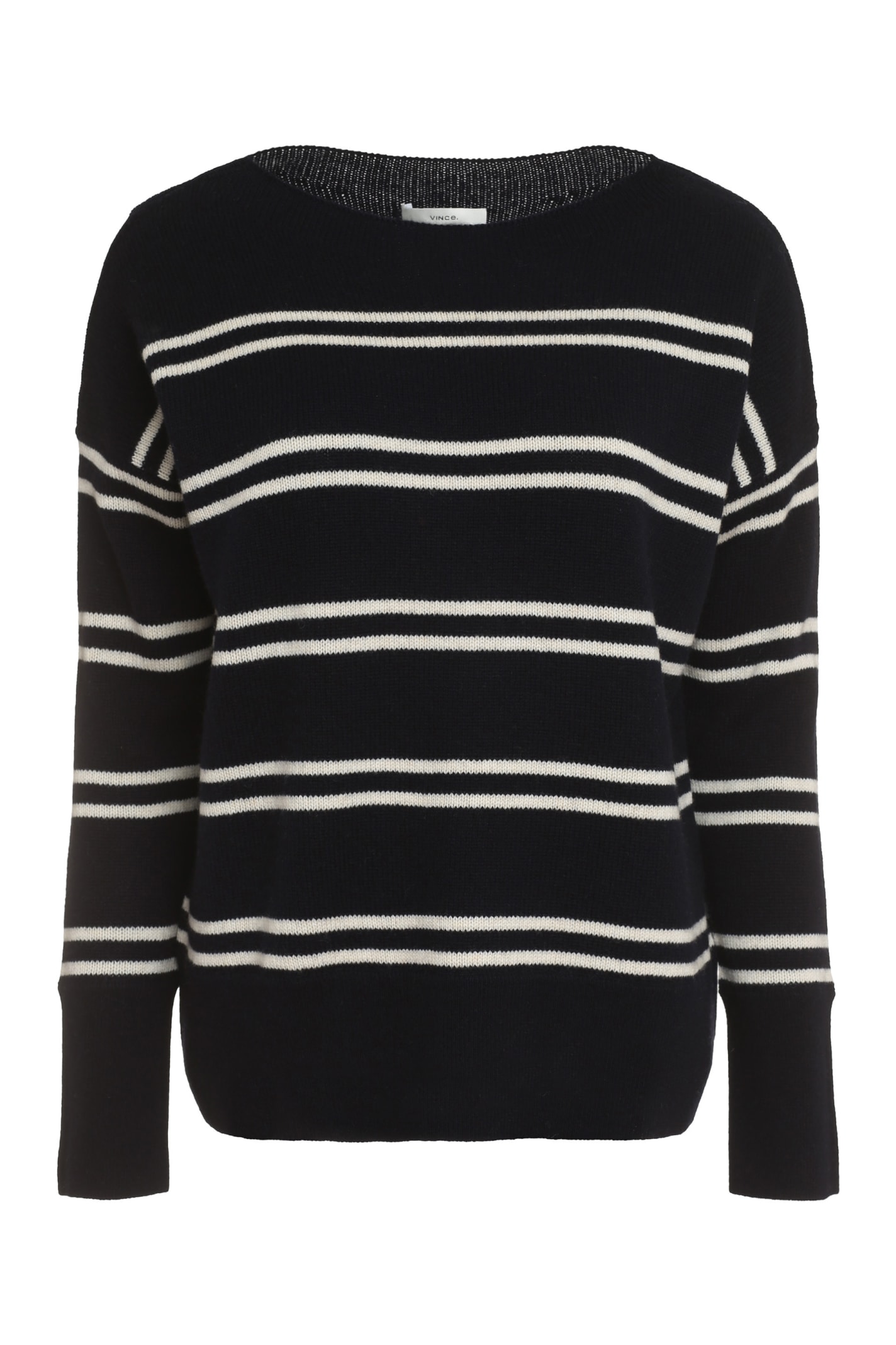 Vince Striped Crew-neck Sweater