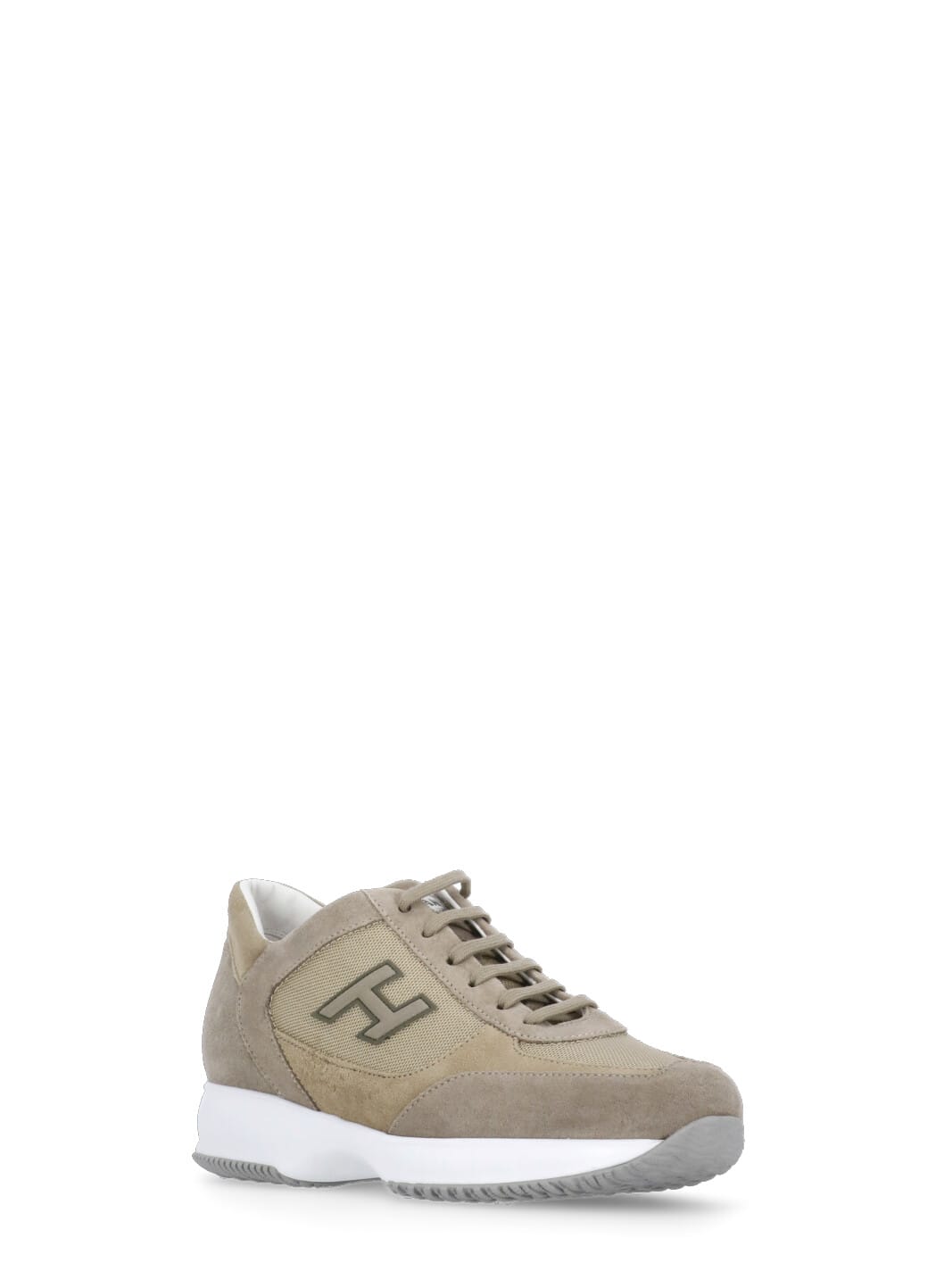Hogan Interactive Flock Sneakers In Brown