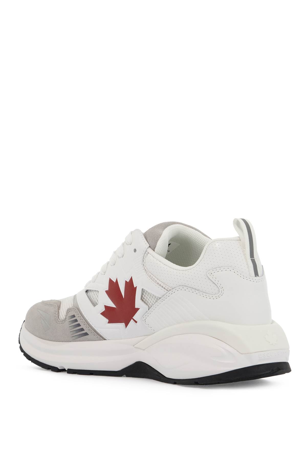 Shop Dsquared2 Dash Sneakers Running In Bianco+rosso (white)