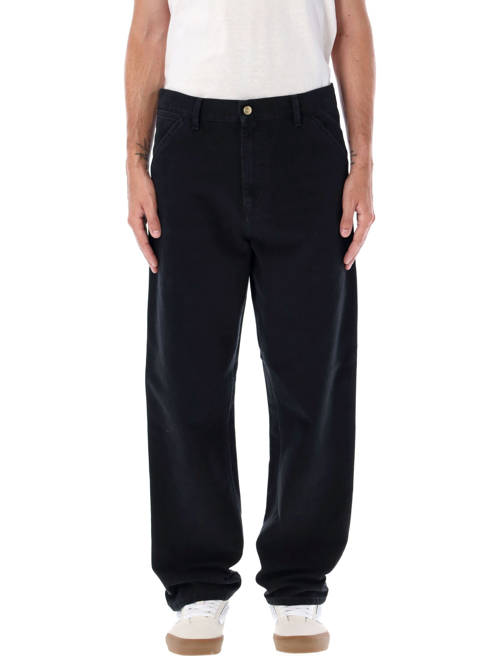 Carhartt Black Norco Denim Single Knee Jeans In Black Wash