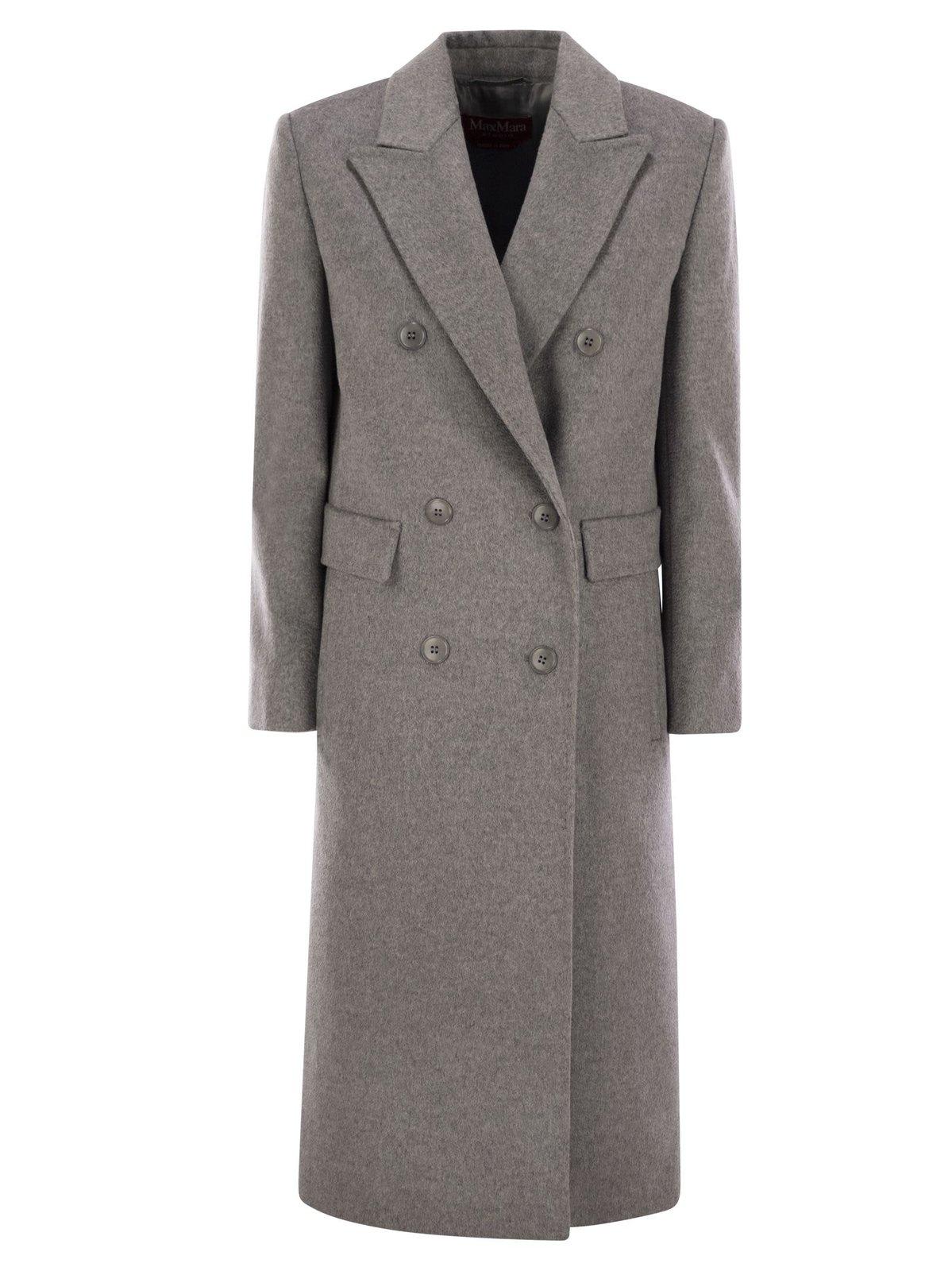 Double-breasted Long-sleeved Coat