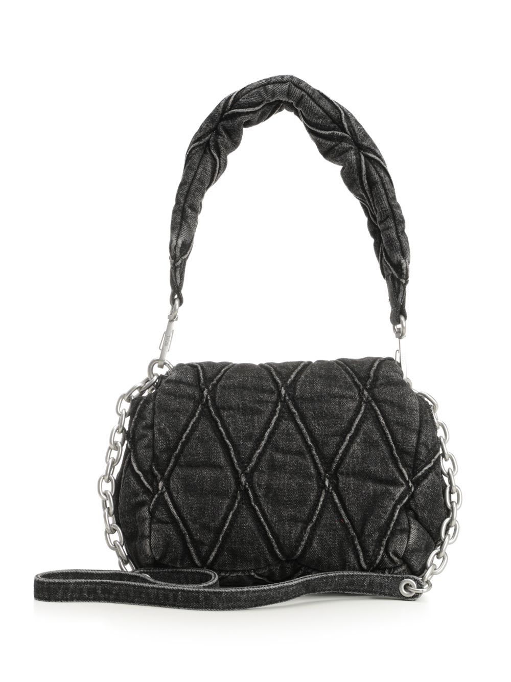 Diesel Charm-d Shoulder Bag In Black