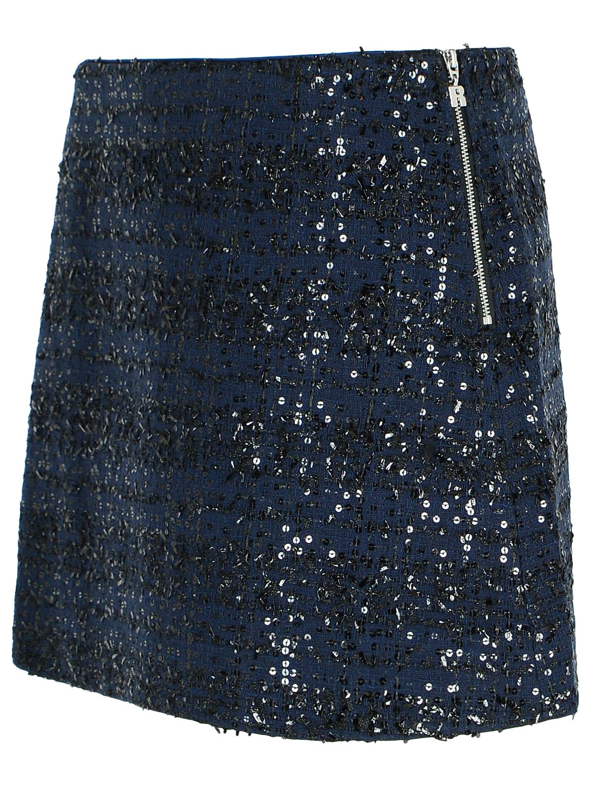 Rotate Birger Christensen Rotate Dark Blue Polyester Miniskirt In Blue