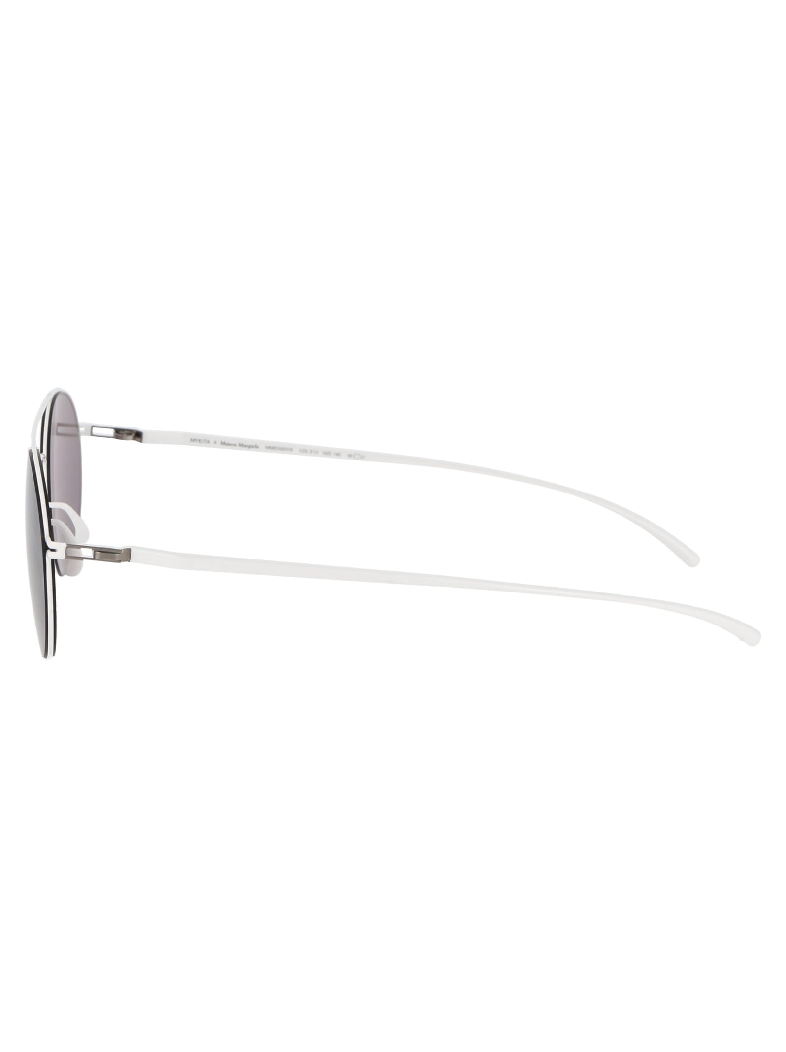 Shop Mykita Mmesse019 Sunglasses In 333 E13 White Warm Grey Flash