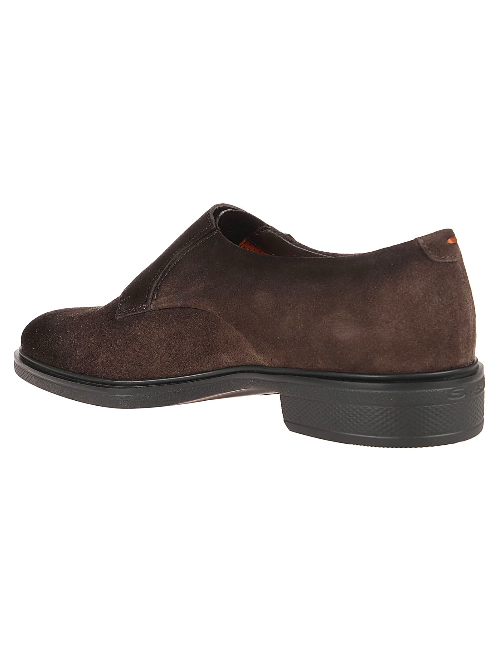 Shop Santoni Easy Monk-strap Loafers In Dark Brown