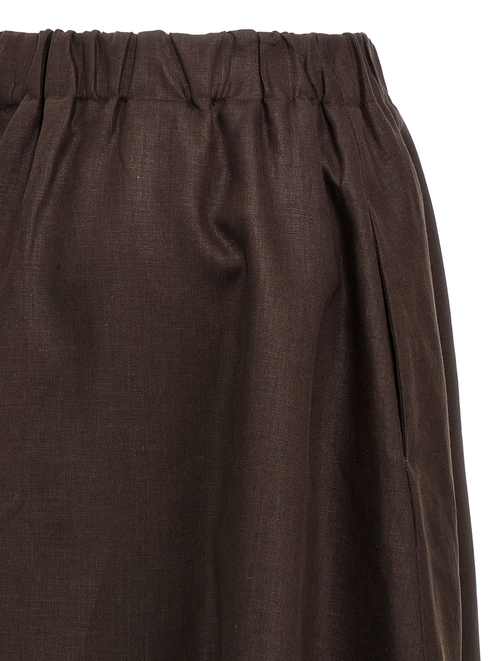 Shop Brunello Cucinelli Full Skirt In Brown