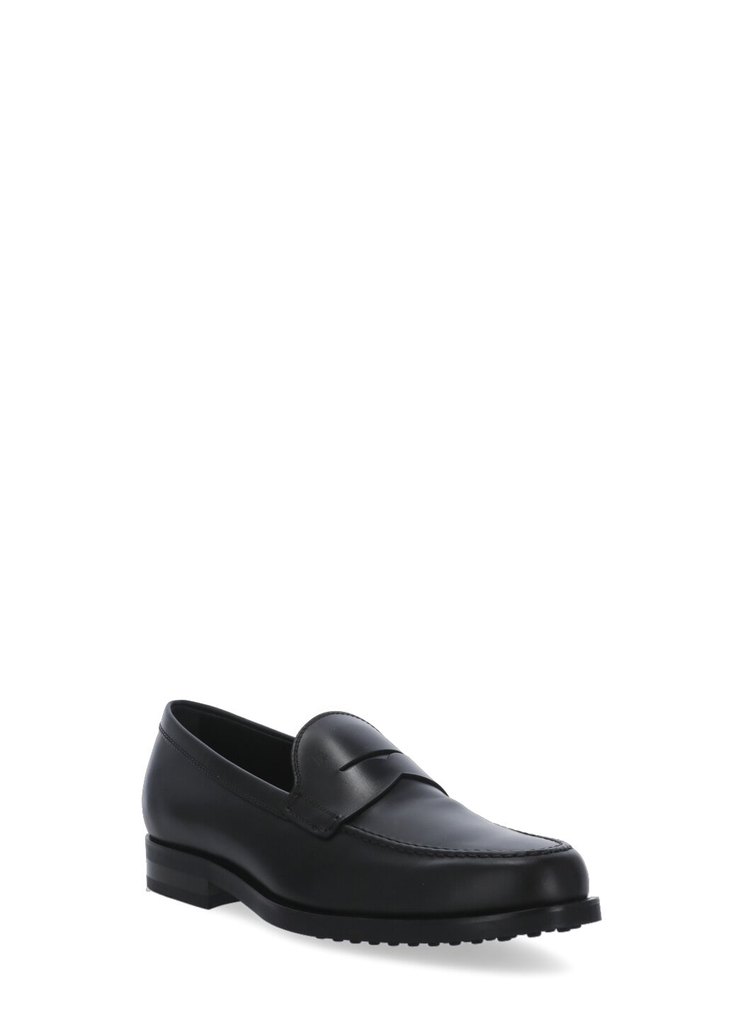 Tod's Smooth Leather Loafers In Black