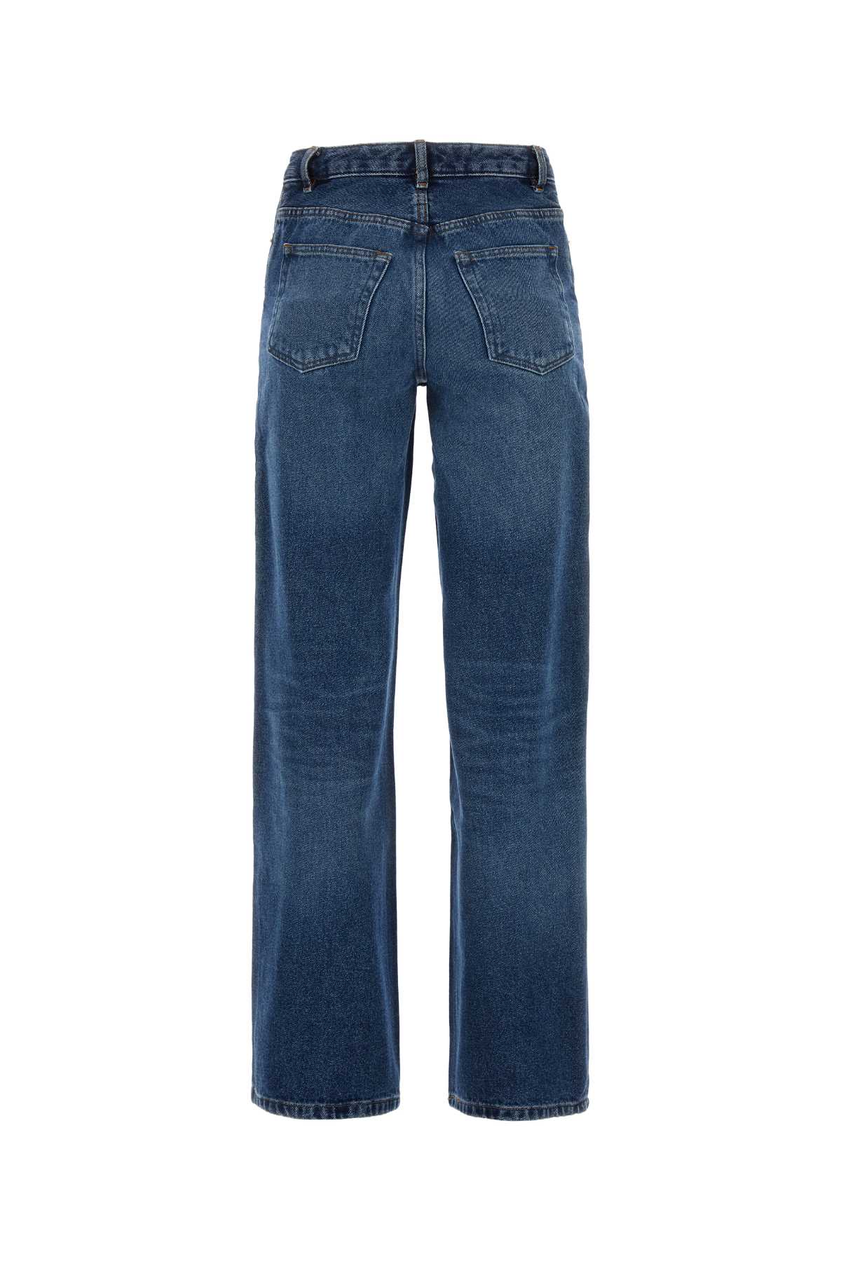 Shop Apc Denim Elisabeth Jeans In Indigodelave