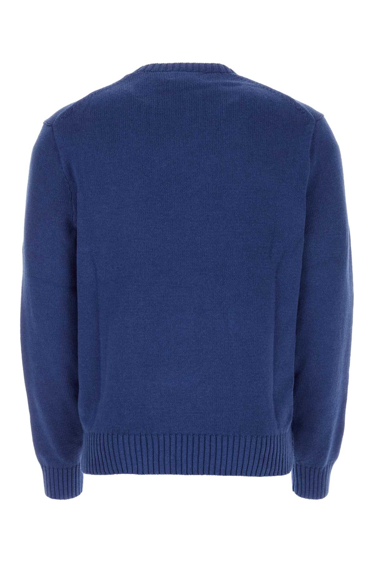 Polo Ralph Lauren Blue Cotton Sweater In Beachroyale
