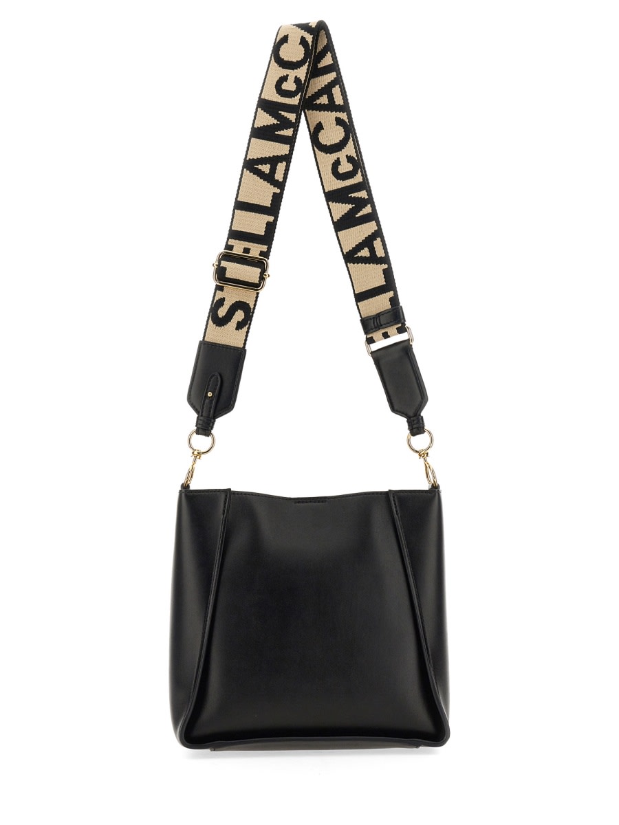 Shop Stella Mccartney Shoulder Bag With Logo In Black