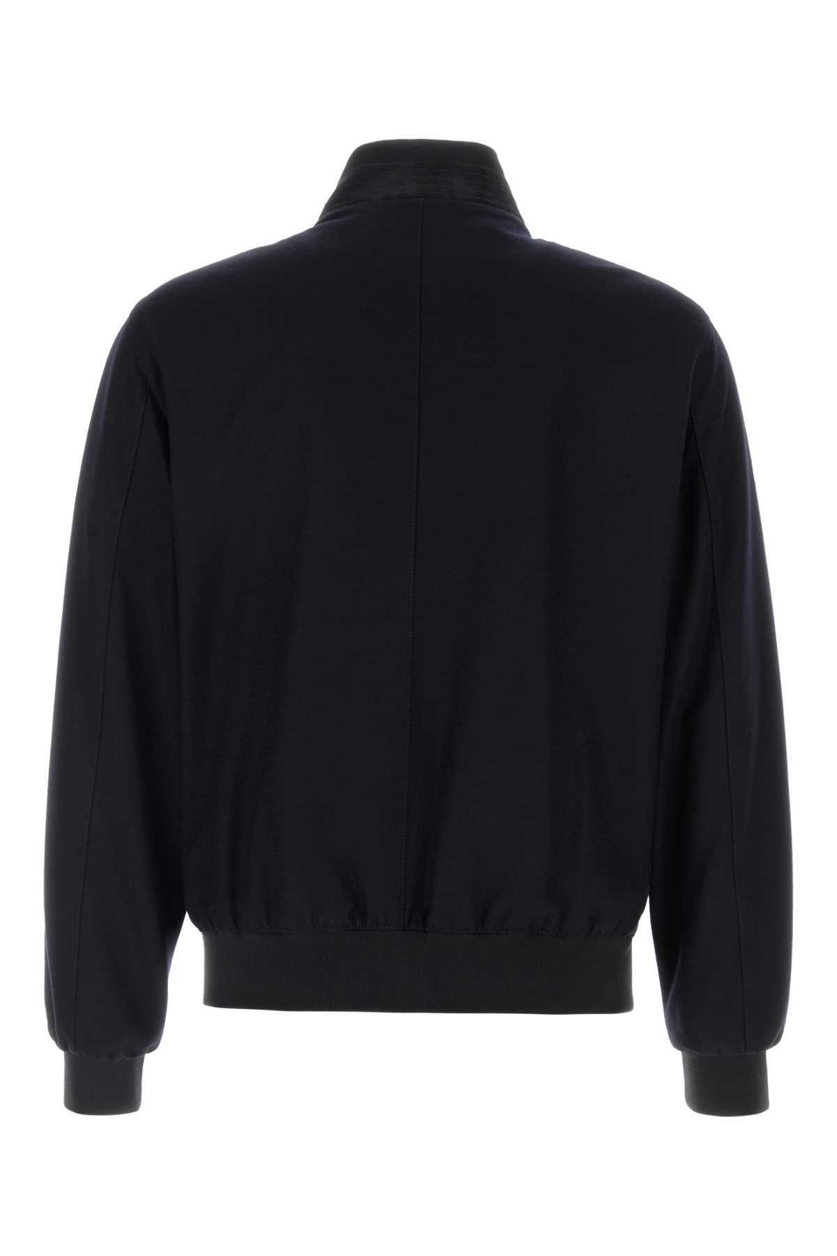 Moorer 'axten' Reversible Bomber Jacket In Blu