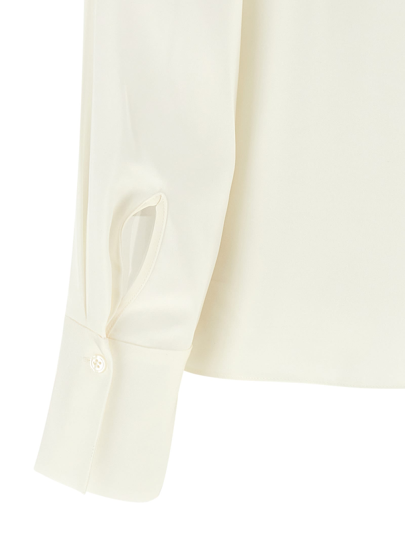 Theory Silk Blouse Shirt And Blouse White In White