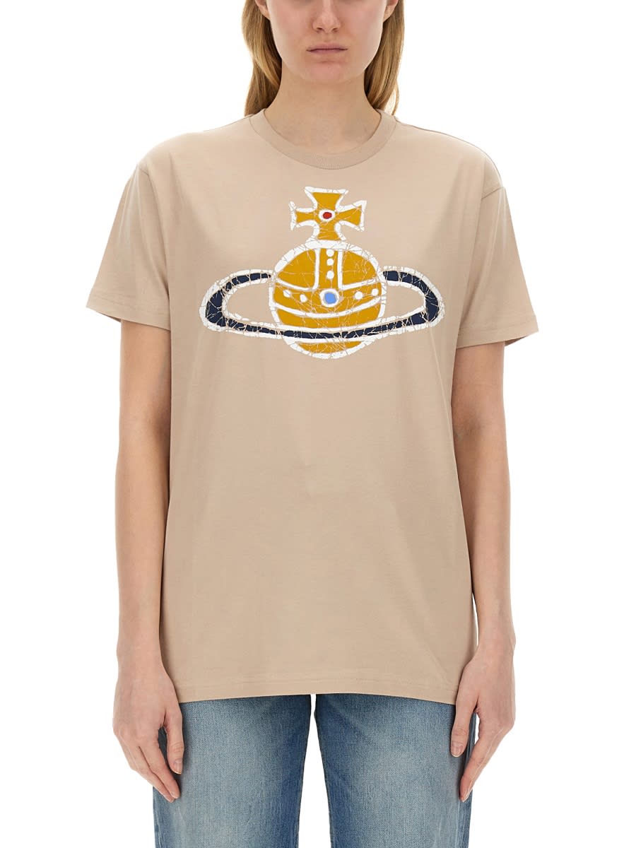 Shop Vivienne Westwood T-shirt With Logo In Grey