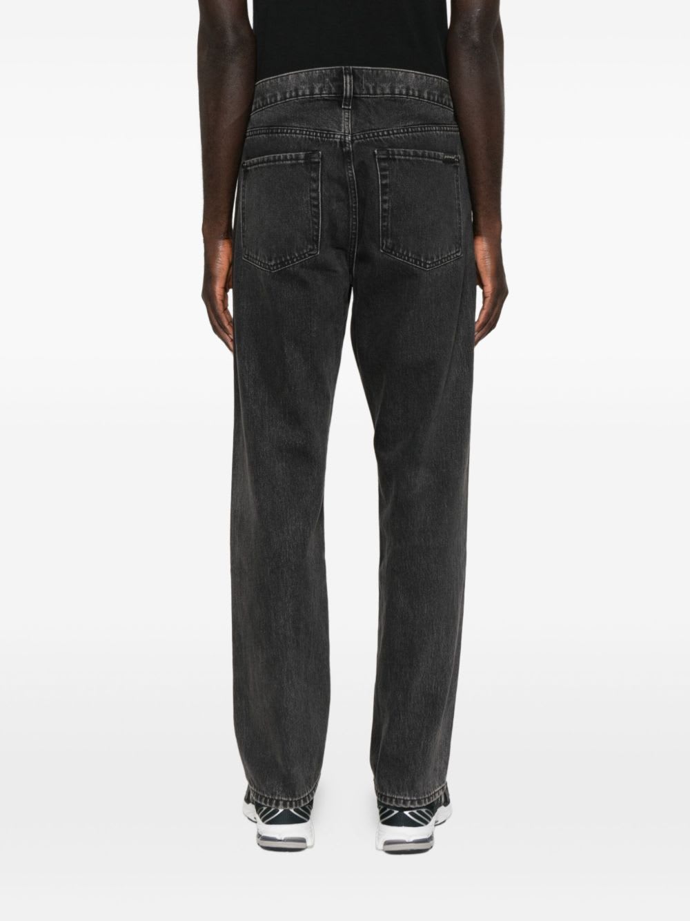 7 For All Mankind 7 For All Man Kind Black Cotton Denim In Gray